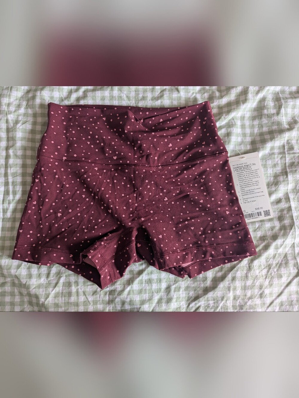 NWT Lululemon Align No Line HR Short 4" - Heart Scatter
